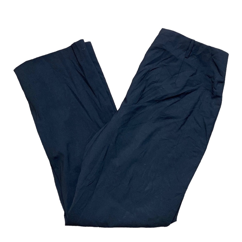 Carlisle Black Straight Leg Formal Wool Blend Dress Pants 2